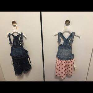 Two Toddler overall Skirt